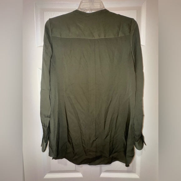 Theory brand trapeze Button Down top. Dark Rosemary green. Size TP (XS) VGUC - Picture 5 of 12